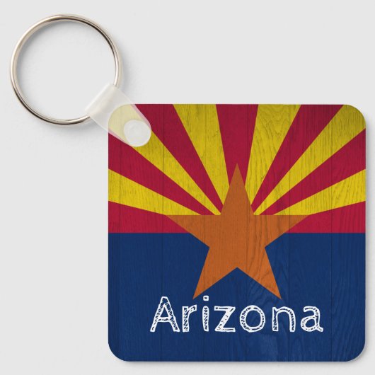 Gepersonaliseerde vlag van Arizona Sleutelhanger (Voorkant)