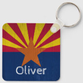 Gepersonaliseerde vlag van Arizona Sleutelhanger (Achterkant)
