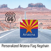 Gepersonaliseerde vlag van Arizona Sleutelhanger
