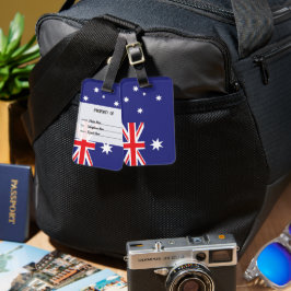 Gepersonaliseerde vlag van Australië bagagelabel