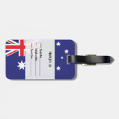 Gepersonaliseerde vlag van Australië Bagagelabel (Achterkant horizontaal)