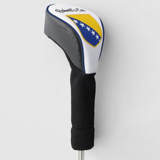 Gepersonaliseerde vlag van Bosnië Golfheadcover (Schuin)
