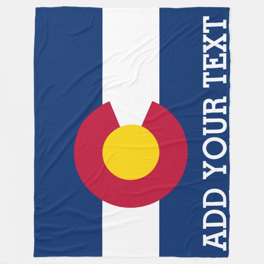 Gepersonaliseerde vlag van Colorado Fleece Deken (Voorkant)