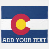 Gepersonaliseerde vlag van Colorado Fleece Deken (Voorkant (Horizontaal))