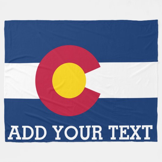 Gepersonaliseerde vlag van Colorado Fleece Deken (Voorkant (Horizontaal))