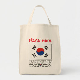 Gepersonaliseerde vlag van de Republiek Korea Tote Bag