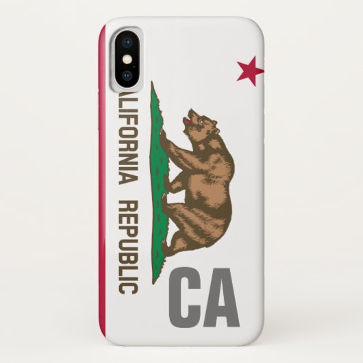 Gepersonaliseerde vlag van de staat California Rep Case-Mate iPhone Case (Achterkant)