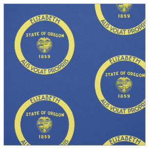 Gepersonaliseerde vlag van de staat Oregon Beaver Stof