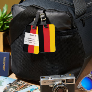 Gepersonaliseerde vlag van Duitsland Bagagelabel