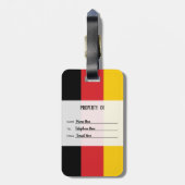 Gepersonaliseerde vlag van Duitsland Bagagelabel (Achterkant verticaal)