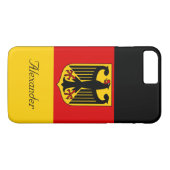 Gepersonaliseerde vlag van Duitsland met wapenschi Case-Mate iPhone Case (Achterkant (Horizontaal))