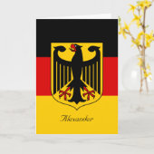 Gepersonaliseerde vlag van Duitsland met wapenschi Kaart (Gele Bloem)