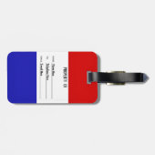 Gepersonaliseerde Vlag van Frankrijk Bagagelabel (Achterkant horizontaal)
