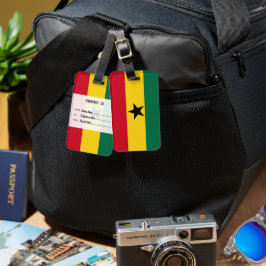 Gepersonaliseerde vlag van Ghana Bagagelabel