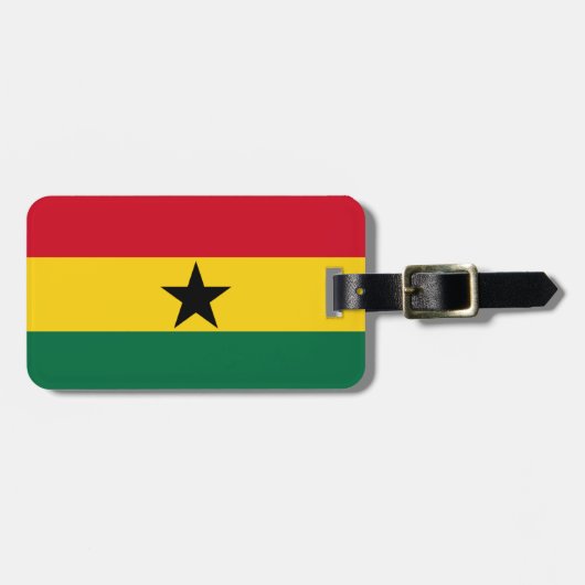 Gepersonaliseerde vlag van Ghana Bagagelabel (Voorkant horizontaal)