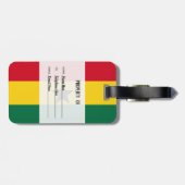 Gepersonaliseerde vlag van Ghana Bagagelabel (Achterkant horizontaal)