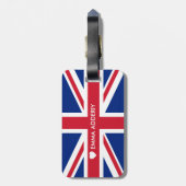Gepersonaliseerde vlag van het Verenigd Koninkrijk Bagagelabel (Achterkant verticaal)