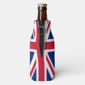 Gepersonaliseerde vlag van het Verenigd Koninkrijk Flesjeskoeler (Fles Achterkant)