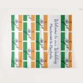 Gepersonaliseerde vlag van India Wandkleed (Voorkant (horizontaal))