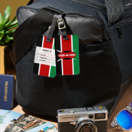 Gepersonaliseerde vlag van Kenia Bagagelabel