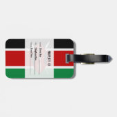 Gepersonaliseerde vlag van Kenia Bagagelabel (Achterkant horizontaal)