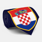 Gepersonaliseerde vlag van Kroatië Stropdas (Opgerold)