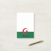 Gepersonaliseerde Vlag van Ster en Toenemende Maan Post-it® Notes (Op bureau)