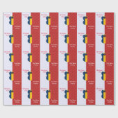 Gepersonaliseerde vlag van Tsjaad Engel Cadeaupapier (Vlak)