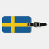 Gepersonaliseerde vlag van Zweden bagagelabel (Voorkant horizontaal)
