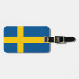 Gepersonaliseerde vlag van Zweden bagagelabel