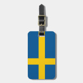 Gepersonaliseerde vlag van Zweden bagagelabel (Voorkant verticaal)