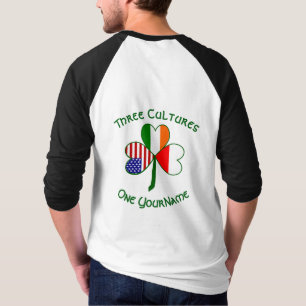 Gepersonaliseerde vlaggen van Polen Ierland VS Sha T-shirt