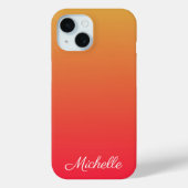 Gepersonaliseerde vlam rood en geel ombre Case-Mate iPhone case (Achterkant)