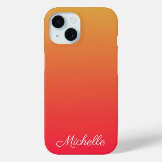 Gepersonaliseerde vlam rood en geel ombre Case-Mate iPhone case (Achterkant)