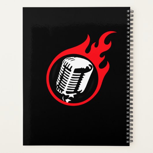gepersonaliseerde vlammicrofoon planner (Achterkant)