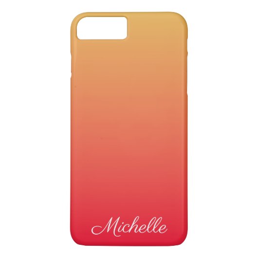 Gepersonaliseerde vlamrode en gele kleur Case-Mate iPhone case (Achterkant)