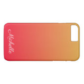 Gepersonaliseerde vlamrode en gele kleur Case-Mate iPhone case (Achterkant (Horizontaal))