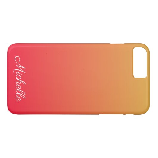 Gepersonaliseerde vlamrode en gele kleur Case-Mate iPhone case (Achterkant (Horizontaal))