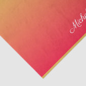 Gepersonaliseerde vlamrode en gele kleur tissuepapier (Detail)