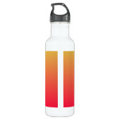 Gepersonaliseerde vlamrode en gele kleur waterfles (Achterkant)