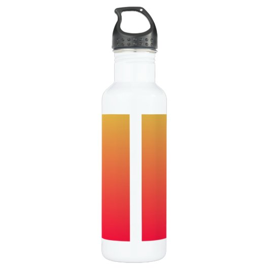 Gepersonaliseerde vlamrode en gele kleur waterfles  (Achterkant)