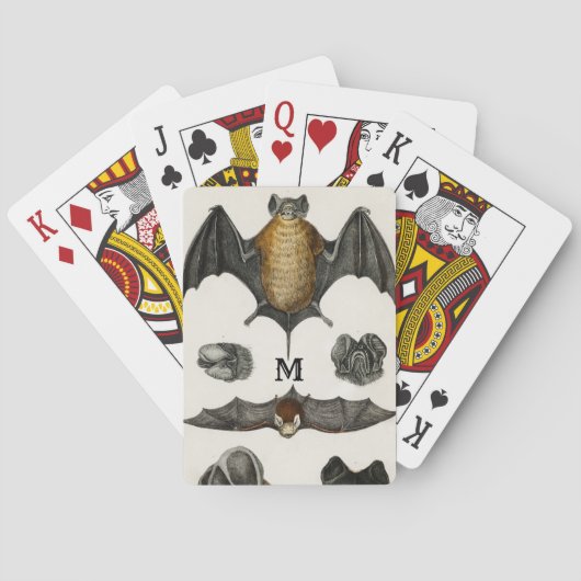  Gepersonaliseerde vleermuizen Illustratie Button Pokerkaarten (Achterkant)