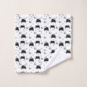 Gepersonaliseerde vleugelpiano en Muzieknoten Patr Bad Handdoek (Wasdoekje)