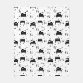 Gepersonaliseerde vleugelpiano en Muzieknoten Patr Fleece Deken (Voorkant)