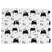 Gepersonaliseerde vleugelpiano en Muzieknoten Patr Groot Cadeauzakje (Achterkant)