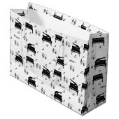 Gepersonaliseerde vleugelpiano en Muzieknoten Patr Groot Cadeauzakje (Voorkant Gekanteld)