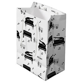 Gepersonaliseerde vleugelpiano en Muzieknoten Patr Medium Cadeauzakje