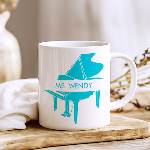 Gepersonaliseerde vleugelpiano koffiemok