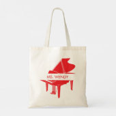 Gepersonaliseerde vleugelpiano tote bag (Achterkant)