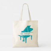 Gepersonaliseerde vleugelpiano tote bag (Achterkant)